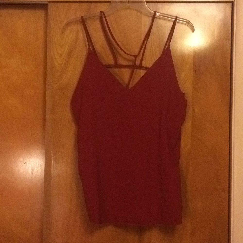 Sexy strappy red top size S